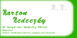 marton nedeczky business card